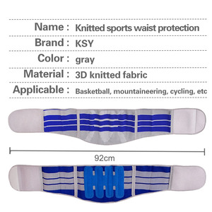 Nylon tricoté respirant <span class=keywords><strong>sport</strong></span> Protection soulagement de la douleur au <span class=keywords><strong>dos</strong></span> Compression taille entraîneur <span class=keywords><strong>ceinture</strong></span> de soutien - Product Image 4