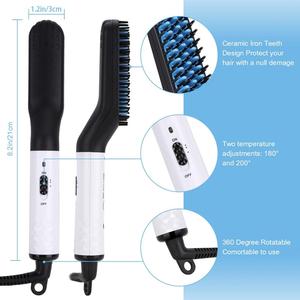 <strong>Beard</strong> <strong>Straightener</strong> for Men, Multifunctional Electric Hot Comb and <strong>Beard</strong> Straightening Brush Hair Straightening Comb - Product Image 2