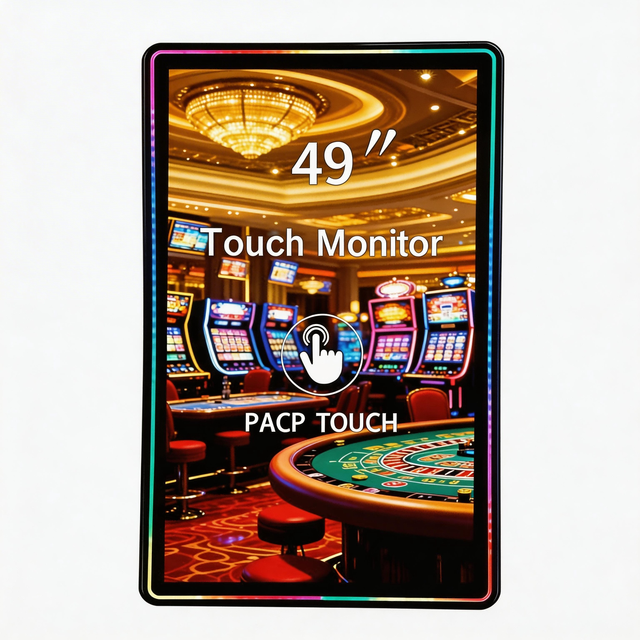 New 49" PCAP Touch Screen Monitor 4K UHD 3840x2160 Ultra Wide Vertical Edge Lit for Gaming Arcade Vending KTV Amusement Cabinet