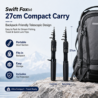 Canne à pêche télescopique en fibre de carbone UL Fast Action de 1,5 m, avec anneaux Fuji, pour micro-leurres, poids 2-8 g, 75 g, canne à pêche ultralégère