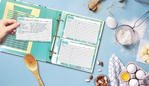 Carpeta de 3 anillas con impresión personalizable, <span class=keywords><strong>libro</strong></span> de cocina de hojas sueltas, bonito <span class=keywords><strong>libro</strong></span> de carpeta de recetas - Product Image 3