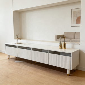 <span class=keywords><strong>Meuble</strong></span> <span class=keywords><strong>TV</strong></span> en bois blanc de luxe moderne de haute qualité avec tiroirs de rangement, meubles de <span class=keywords><strong>salon</strong></span>, pieds dorés - Product Image 6