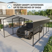 Abri de voiture en acier galvanisé robuste, garage métallique à toit en pente, abri extérieur pour véhicules, auvent portable, usine OEM