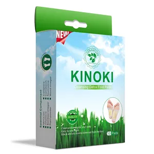 Kinoki แผ่นแปะเท้าน้ำส้มสายชูทำจากไม้ไผ่ใหม่2023ทำความสะอาดดีท็อกซ์