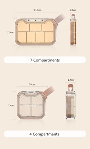 Hộp Đựng Thuốc Du lịch 7 ngày di động Hộp đựng thuốc bằng nhựa hình chữ nhật nhỏ với móc khóa làm bằng nhựa PC - Product Image 5