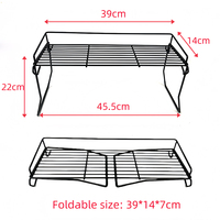 Étagère de rangement pliable pour lavabo de salle de bain, organisateur de comptoir en métal pour meuble-lavabo