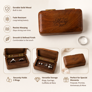 Vietnam Double <b>Ring</b> <b>Box</b> Rustic Vintage Solid Wood rectangle Jewelry Storage <b>Box</b> Engraved Wooden <b>Ring</b> Case <b>Box</b> for Wedding - Product Image 3