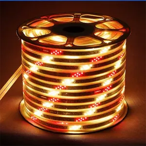 SMD2835 144 leds seis cores 12mm 3 linhas inclinada água corrente ao ar livre Corda LED Impermeável Natal Flexível Strip Light