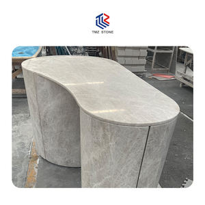 TMZ Cuarcita Alta Calidad Natural Losa Cuero Taj Mahal Pulido Superficie Interior para Armarios Curvos Impermeable para Villas - Product Image 2