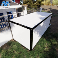 Garage/Entrepôt Moderne Préfabriqué Pliant en Conteneur pour Voiture, Structure en Acier, Rangement Portable, Abri Mobile pour Voiture avec Porte Enroulable