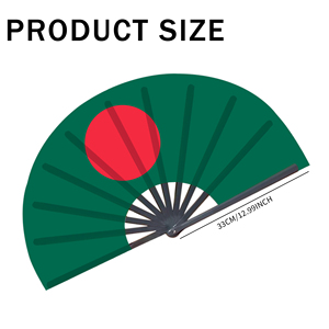 Abanicos Plegables de Bambú con la Bandera de Bangladesh al por Mayor, Abanico de Mano para Carnaval, Boda, Festival, Fiesta, Agencia de Viajes - Product Image 4