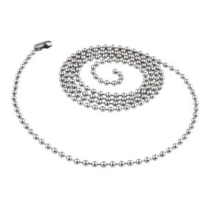 Piccola Catena in Acciaio CM 70 con Sfere da 3 mm per Creazioni di Gioielli - Product Image 1