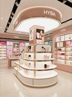 Vitrine de présentation cosmétique GZowin écologique et durable avec éclairage LED, design personnalisable pour la vente au détail et la décoration intérieure