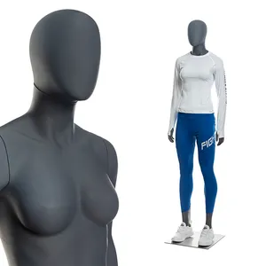 Prix de gros impression 3D PLA abstrait gris foncé femme collants de sport affichage complet du corps vêtements de sport factice femme Mannequin