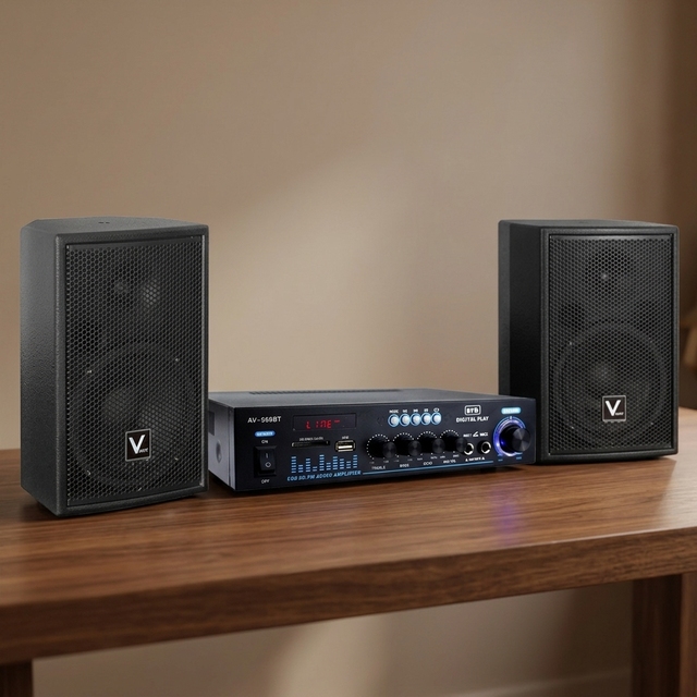 Amplifier Supermarket Campus AV-568-MS50 Professional Audio Video Home Theatre Music System Speaker 60W +60W 2.0 Channel