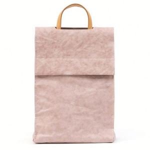 Mochila de Papel Kraft Reciclable Ecológica Personalizada Baoren, Degradable, Lavable, con Cierre de Cremallera, Diseño de Patrón de Letras, Poliéster - Product Image 3