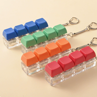 Porte-clés anti-stress créatif et original avec bouton à presser, jouet sensoriel pour la relaxation et l'amélioration de l'humeur