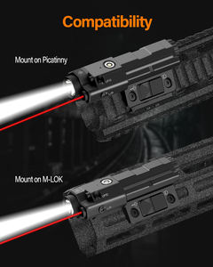 Yeni el feneri MOLK & PICA 2 1 lazer ışığı Combo 1600 lümen şarj edilebilir kırmızı lazer el feneri - Product Image 4