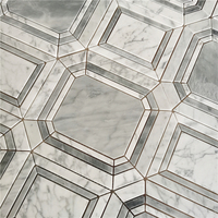 Carlara – carreaux de salle de bain en marbre blanc x carreaux de mosaïque de 12 pouces en marbre poli à mailles