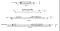 140lm/w 85-277VAC 2-6 kaki 30-60W Lampu Sorot LED Industri Linear Aluminium Fase Tunggal Dengan Diffuser Opal 90+ CRI 7000LM 120 Beam