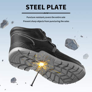 JIANKUN-Botas <span class=keywords><strong>de</strong></span> trabajo <span class=keywords><strong>de</strong></span> seguridad antiperforación antigolpes, suela <span class=keywords><strong>de</strong></span> PU ligera con punta <span class=keywords><strong>de</strong></span> acero, zapatos <span class=keywords><strong>de</strong></span> cuero <span class=keywords><strong>de</strong></span> vaca en relieve <span class=keywords><strong>de</strong></span> malla transpirable - Product Image 4