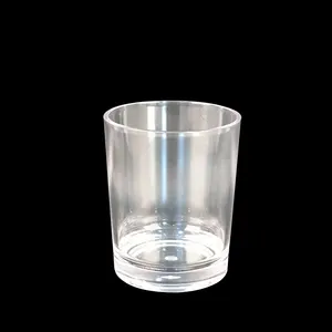 Vasos acrílicos de plástico reutilizables, vasos acrílicos transparentes de alta calidad para el hogar, 10,8 cm