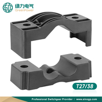 T27/38 taquet de câble en trèfle en nylon à trois conducteurs pince de serrage fixation PA66 support taquet de câble électrique