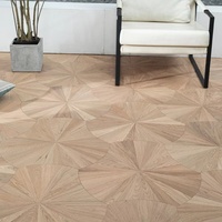 Plancher en bois composite massif multi-couches à motif de lotus façonné, ENF, écologique, sol chauffant, mur de fond, planchers en bois pour la maison