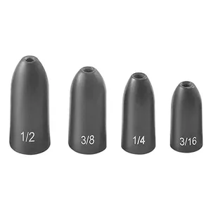 Tungsten Bullet Bobot Bullet 3/8Oz, 1/2Oz, 1/4Oz, 3/16 Oz Berat Cacing Flip Memancing Tungsten
