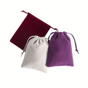 CSMD Chinese Manufacturer 5X7cm Ready to Ship Wholesale Thick <b>Velvet</b> <b>Material</b> Mini Ring Drawstring Pouch for Jewelry Accessories - Product Image 6