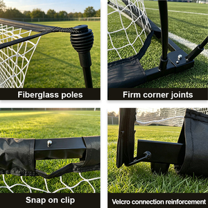 Portería de Fútbol Portátil con Marco de Acero de Alta Calidad, Portería de Fútbol Plegable con Red Resistente para Entrenamiento Profesional de Fútbol - Product Image 3