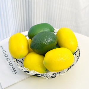 <span class=keywords><strong>2025</strong></span> độ trung thực cao tăng cường chanh trái cây nhân tạo sống động màu xanh lá cây màu vàng chanh hỗn hợp mô phỏng sống động như thật giáng sinh Tạ Ơn - Product Image 1