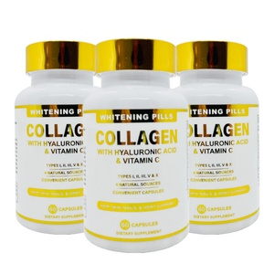 Píldoras Blanqueadoras de Colágeno con Ácido Hialurónico y Vitamina C, Cápsulas de Colágeno Avanzadas con Ácido Hialurónico y Vitamina C - Product Image 1