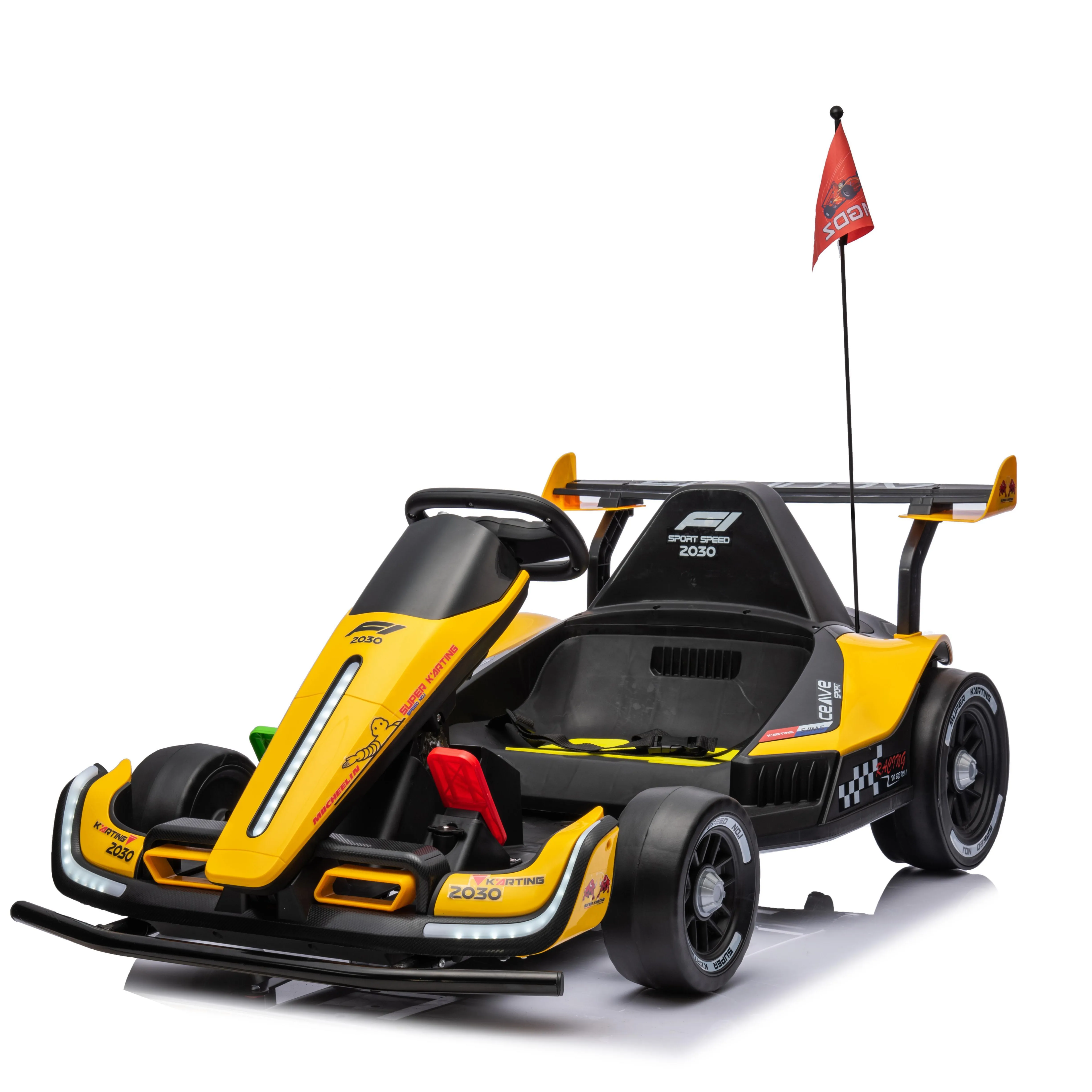 La voiture jouet F1 à la dérive électrique pour enfants peut prendre la poussette à quatre roues télécommandée parent-enfant adulte pour enfants.