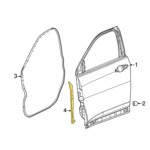 Sellos de Puerta para Jeep Compass 68242116AB 68242117AB para 2017 2018 2019, Pieza de Repuesto de Plástico - Product Image 4