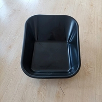 Bac de brouette en plastique vert pour jardin, uniquement le bac, en polyéthylène haute densité (HDPE) 65L 78L 85L