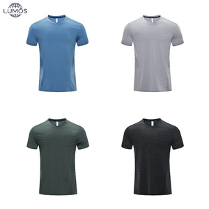Camiseta Deportiva de Nailon de Secado Rápido para <span class=keywords><strong>Hombre</strong></span>, Cuello Redondo Holgado, Estilo Seda de Hielo, Manga Corta para Gimnasio, Running y Entrenamiento - Product Image 5