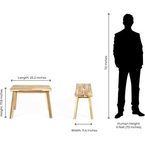 Banc multifonction en bois d'acacia, banc d'entrée, banc de maquillage, surface lisse, facile à nettoyer, pour la maison, la chambre à coucher, le salon - Product Image 2