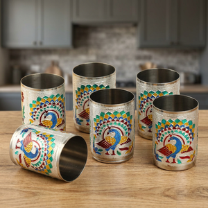 Vaso Reutilizable de Acero Inoxidable con Diseño de Pavo Real Oriental para Fiestas, Regalo para Adultos - Product Image 6