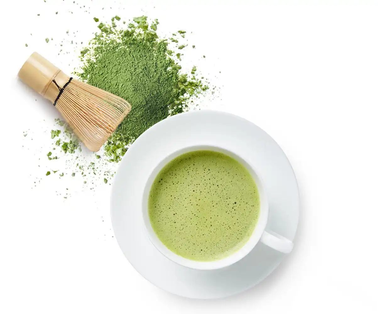 Lifewort-té verde japonés con sabor a latte, matcha orgánica con colágeno en polvo