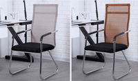 Vantervi Chaise de bureau visiteur ergonomique au design moderne Vente en gros Maille à mi-dossier sans roulettes Bon marché