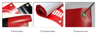 Bannière en tissu maillé portable personnalisée pour événements en intérieur, enseigne suspendue en polyester par sublimation