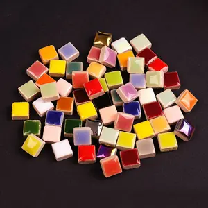 1KG Mosaic Tiles Square Ceramic Mosaic Mosaic Tiles Square Mosaic Pieces for Home Decoration, DIY Crafts, Mosaic Tile Projects