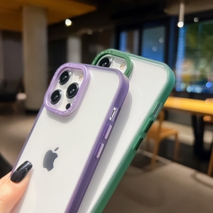 Acrylic rõ ràng trong suốt chống sốc TPU khung mới sang trọng PC cao cứng kim loại máy ảnh rãnh antiyellow trở lại điện thoại di động trường hợp - Product Image 3