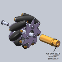 Ensemble de roues Mecanum en acier inoxydable de 48 mm avec 2 mouvements omnidirectionnels gauche et 2 droit pour voiture robot 14209