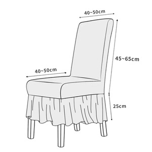 Chaise Fjord LHY transfrontalière en polyester argenté, antidérapante, résistante à l'usure, style moderne et minimaliste, ajustement universel, couleur unie - Product Image 3