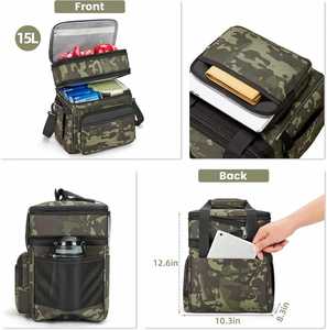 Sac à déjeuner isotherme à double compartiment réutilisable, en polyester imperméable, sac isotherme de 15 L pour le travail, les pique-niques et les activités de plein air - Product Image 5