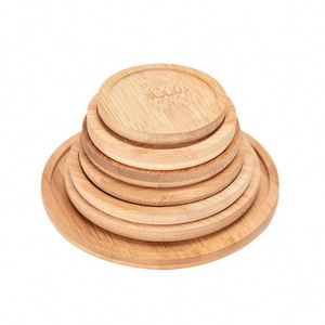 Posavasos Redondos de Bambú Personalizados para Macetas, Ideales con Orificio para Macetas con Forma de Búho, Compatibles con la Mayoría de las Macetas - Product Image 3