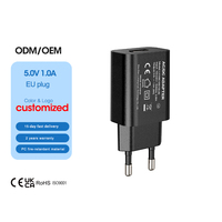 Cargador de Pared USB Tipo-C Shenzhen Lvxiangyuan 5W 5V 1A, Adaptador de Corriente CA/CC, Enchufe Europeo, Certificación CE, RoHS, ERP, REACH, Protección OTP y OVP