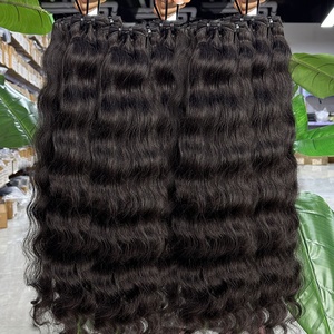 Livraison directe faisceaux de cheveux humains indiens bouclés à double trame naturels ondulés 100% bruts bouclés cuticule alignée ongles à presser vente en gros - Product Image 4